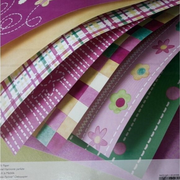 Creative Memories Perfect Fit BABY GIRL BRIGHT 12" 16 Piece Set NEW in Pack Pink - Picture 2 of 4